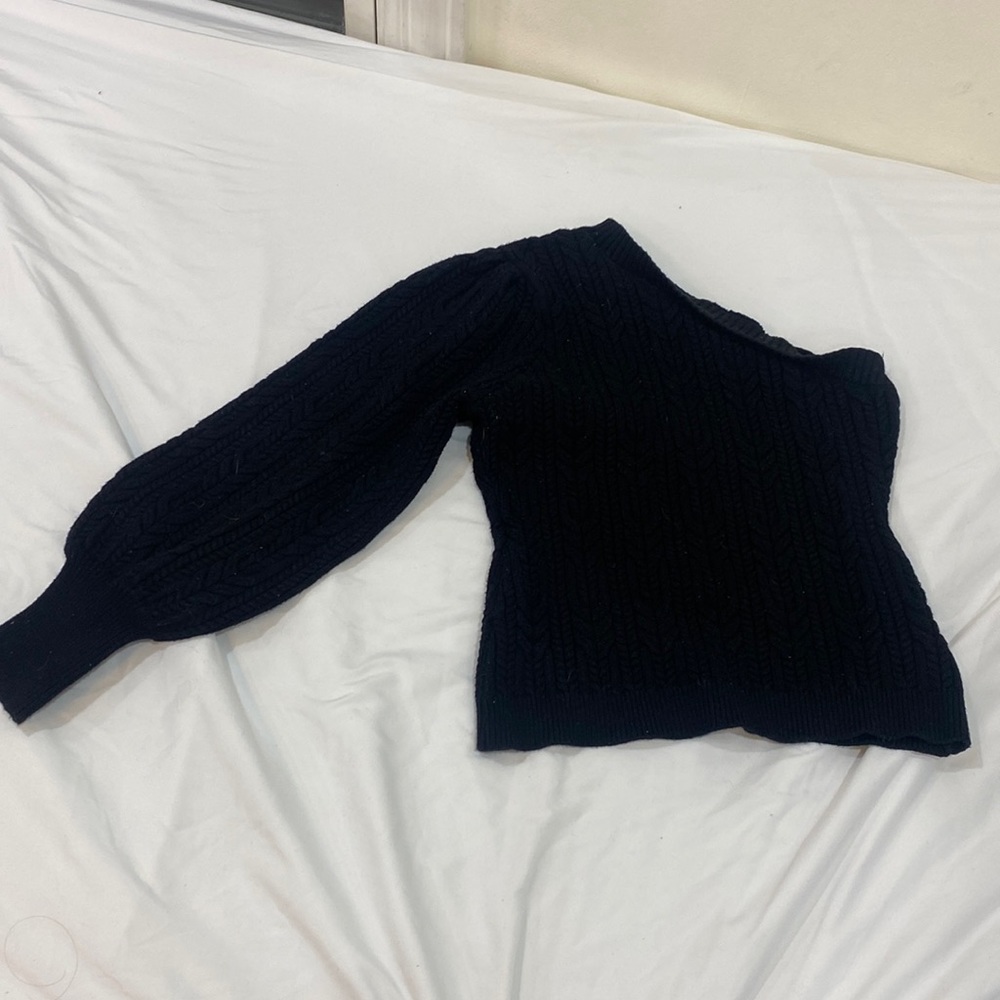 Knit off shoulder sweater